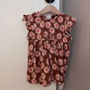 Hanna Andersson Muslin Sundress with Flutter Cap Sleeves Sz 75 12-18 months